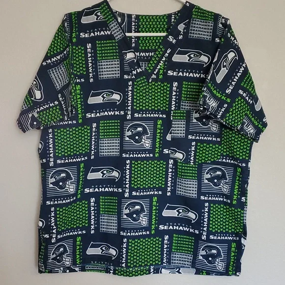 NFL Seattle Seahawks Men's Scrubs - Picture 1 of 6